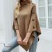 MaoMaoYu 2026 Autumn Winter European And American Foreign Trade Shawl Cape Sweater Solid Color High Neck Cross-Border_ecoleips.com
