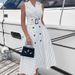Women's 2025 Spring/Summer Hot Selling Commuting Elegant Temperament Striped Waist Dress_ecoleips.com