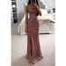 Women's Clothing Buling Splicing Wrap Top Hip Wrapped Half Length Slit Long Skirt_ecoleips.com