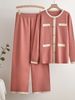 Voghion Women's Knitted Wide Leg Pants Set - Slimming High Waist Two Piece Outfit, Comfortable Casual Fall Winter Trousers Suit_ecoleips.com