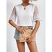 Women's Clothing Women's Fashionable Casual Patchwork Shirt Spring Autumn Lace Top For Formal & Casual For Women_ecoleips.com