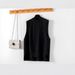 Round-neck Pullover Knitted Sleeveless Vest For Women, 2026 New Model With Side Slit_ecoleips.com