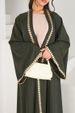 Spring And Summer Beautiful Loose Border Cardigan Abaya_ecoleips.com