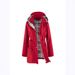 Women’s Trench Coat With Plaid Lining & Inner Pockets – Elegant Longline Jacket (Water-Resistant Polyester, Zip-Front Hooded Coat)_ecoleips.com