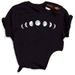European And American Cross-border Foreign Trade Women's Clothing, Moon Print Round Neck Short-sleeve T-shirt Top_ecoleips.com