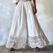 Solid Color Women's Wide Leg Pants Four Way Stretch Lace Trim Casual Summer Bottoms New Arrival_ecoleips.com