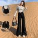 Retro Straight Jeans For Women, Spring And Autumn 2024 Popular Style, Versatile, Slimming, Drapey Wide-leg Floor-length_ecoleips.com