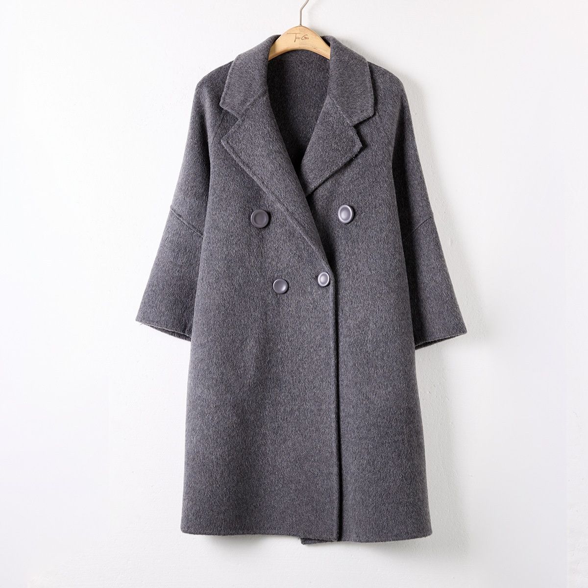 Lizhiqi Double-Sided Wool For Women, Mid-Length, 2025 Autumn/Winter New Style, Elegant Cocoon-Shaped Woolen Coat 250256_ecoleips.com