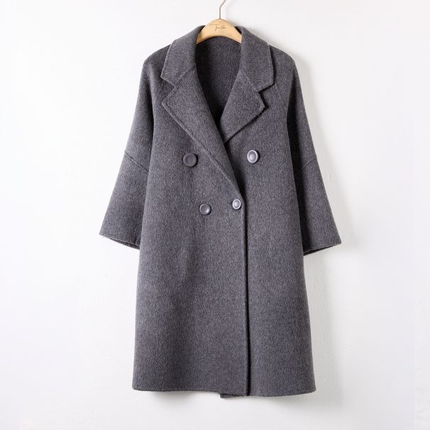 Lizhiqi Double-Sided Wool For Women, Mid-Length, 2025 Autumn/Winter New Style, Elegant Cocoon-Shaped Woolen Coat 250256_ecoleips.com