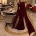2026 New Spring Women's Clothing, Cross-Border European And American Dresses, Slim-Fit Elegant Slit Solid Color French_ecoleips.com