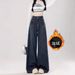 Plus-Size Relaxed Fit Jeans For Women – High-Waisted Wide-Leg Denim Pants With Flannel Lining (Dark Blue, S-2xl)_ecoleips.com