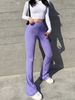 Solid-colored Form-fitting Athletic Pants For Women Slim-fit, Flared Legs Casual Versatile Perfect For A Sultry Look._ecoleips.com