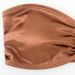 Satin Brown Strapless Bandeau Bikini Set Metal U Buckle High Cut Cheeky Two Piece Swimsuit Women Summer Beach Bathing Suit_ecoleips.com