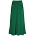 Elegant High-Waisted Mermaid Skirt – Flowy A-Line Midi Skirt With Smooth Acetate Fabric, Black/Beige/Apricot/Brown/Pink, S/M/L/XL/XXL_ecoleips.com