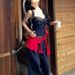 Spicy Girl Denim For Women 2025 Spring New Strapless Fishbone Top And Jeans Two-Piece Set_ecoleips.com