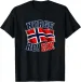Women's T-Shirts With Vintage Norway Design Norge Norwegian T-Shirt_ecoleips.com