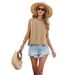 Women's Solid Color Sleeveless Vest Spring/Summer Knitwear American Style Independent Site Hot Selling Clothing_ecoleips.com