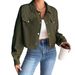 Women's Elegant Slim Fit Corduroy Cardigan Jacket Polo Collar Short Zipper Autumn Winter Ladies Fashion_ecoleips.com