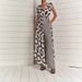 Women's Elegant Sleeveless V Neck Top With Lace Up Detail Printed Slim Fit Pant SetStyle Clothing_ecoleips.com
