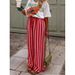 Spring Summer Women's Loose Casual Block Color Striped Print Straight-Leg Trousers
fashion High Quality Woman Pants_ecoleips.com