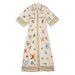 Women's French Style Light Luxury Summer Shirt Dress Hand Painted Graffiti Print Short Sleeves Turn down Collar Slim Fit Youthful Appearance_ecoleips.com
