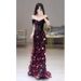 Off The Shoulder Bridal Toast Dress Floral Sequined Ethereal Beauty Mermaid Evening Gown For Engagement Party Hostess Style_ecoleips.com