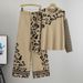 Women's Clothing Two Piece Suits, High End Loose Leopard Print Sweater Pants, Fashionable And Casual Women's Suits_ecoleips.com