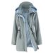 Water-Resistant Detachable Hood Trench Coat – Classic Longline Windbreaker For Women (S-XXL, Grey/Black/Blue)_ecoleips.com