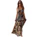 Cross-border European And American Fashion Foreign Trade Women's Clothing 2025 Summer New Backless Floral Print Tie-dye_ecoleips.com