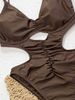 Women's Clothing One Piece Swimsuit Bikini Elegant One-Piece Swimsuit For Women | Solid Color Bathing Suit | 82% Nylon Slim Fit Swimwear_ecoleips.com