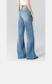 High-Waisted Supermodel Pants For Women Four-Way Stretch Loose Fit Slightly Flared Straight Leg Light Blue Denim Jeans Spring_ecoleips.com