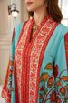 New Middle East Ethnic Style V-Neck Long Sleeve Printed Dress, Loose Fit Maxi Dress For Women, Fashionable And Comfortable_ecoleips.com
