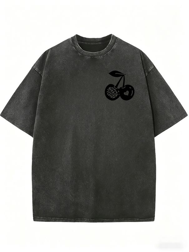 Oversized Vintage Style T-Shirt, Unisex Casual Loose Fit Tee For Streetwear & Weekend Wear_ecoleips.com