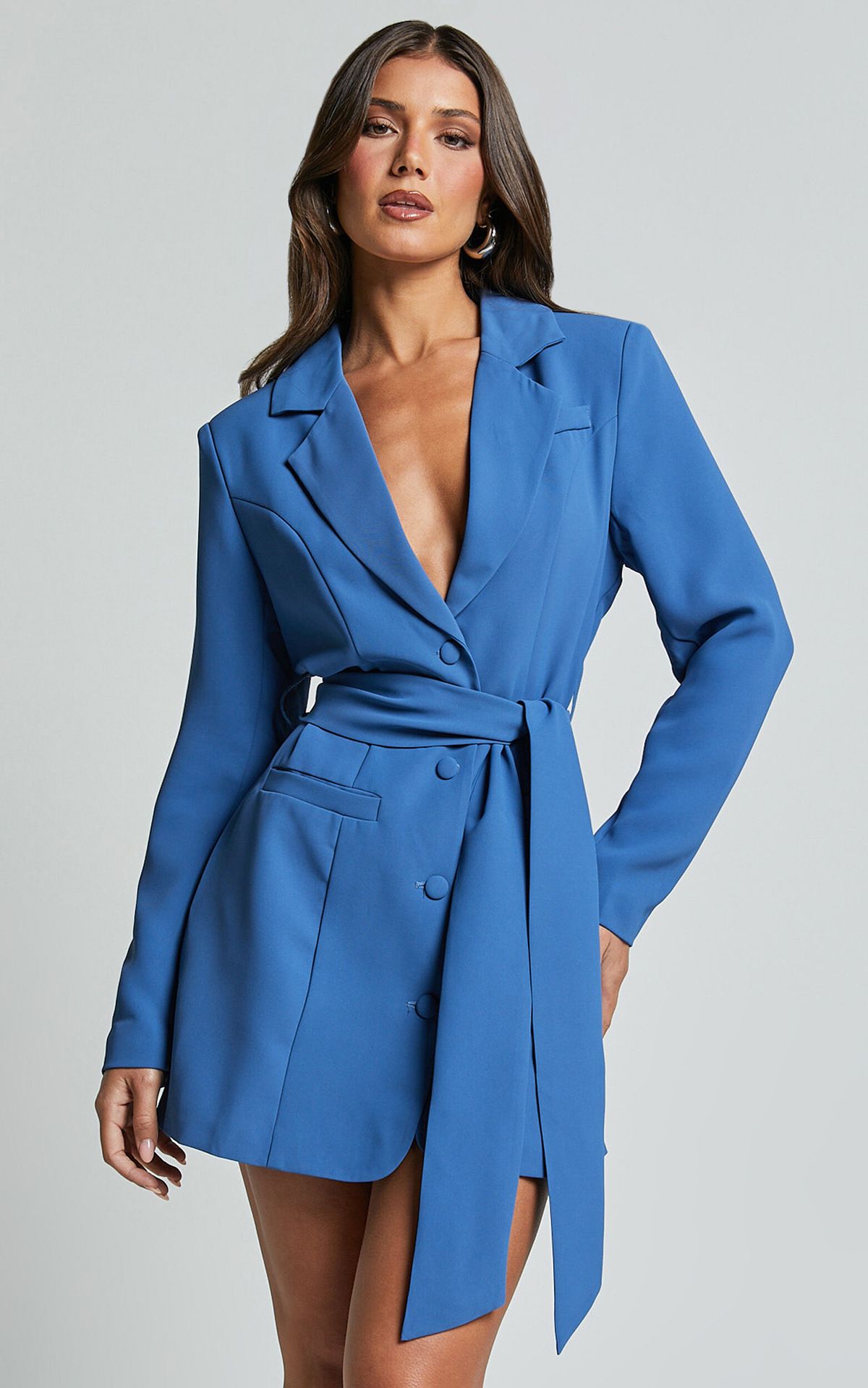 Women’s Clothing suit skirt ins new lace up slim fitting top long sleeved candy colored mid length coat for women_ecoleips.com