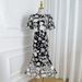 Women's Clothing Exquisite Heavy Handmade Three Dimensional Color Embroidery Puff Sleeve Hip Wrapped Temperament Fishtail Skirt_ecoleips.com