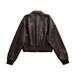 Women's Faux Leather Polo Collar Jacket – Stylish Autumn/Winter Outerwear For Casual & Office Wear (S-XL)_ecoleips.com