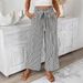 Women's Straight Leg Pants Casual Elegant Striped Trousers For Work And Daily Wear Multiple Color Choices_ecoleips.com