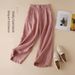 Women's Clothing Wide Leg Cotton Linen Pants Casual Loose Fit Summer Style New Student Fashion_ecoleips.com