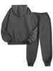 Women's Autumn And Winter Casual Fashion Paris Letter Pattern Printed Thick Fleece Warm Hooded Sweatshirt+sports Pants Set-749_ecoleips.com