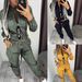 Women's Clothing Casual Two Piece Set Solid Color Yellow Black Army Green Clothing_ecoleips.com