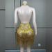 Diamond Performance Costume Female Singer Rhinestone Tassel Elastic Slimming Latin Dance Short Dress GC Birthday Outfit_ecoleips.com