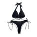Women's Clothing Sexy Solid Color Swimsuit Beach Vacation Bikini_ecoleips.com