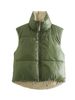 Trendy Reversible Sleeveless Vest For Layering - Lightweight Polyester Puffer Jacket For Men & Women, Streetwear Fashion, Green_ecoleips.com