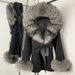 Elegant Oversized Fox Fur Collar Double-Faced Wool Coat For Women - Warm Winter Outerwear With Hood, Loose Fit, Mid-Length_ecoleips.com