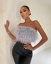 Women's Clothing Spring And Summer Fashion Fluffy Multi Color Furry Tube Tops Versatile Tops_ecoleips.com
