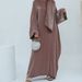 Elegant Bubble Sleeve Blouse With Flowy High-Waist Maxi Dress – Stylish & Versatile For Work & Casual_ecoleips.com