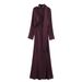 2026 New Scarf Solid Elegant Maxi Dresses Women Spring V Neck Long Sleeve Club Party Long Dress Female Chic Slim Fit Dresses_ecoleips.com