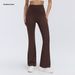 High Waisted, Slimming, Slightly Flared Yoga Pants For Women, Hip Lifting, Slimming, Stretchy, Suitable For Pilates Workouts, Fitness Pants D26017_ecoleips.com