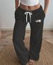 Women's Contrast Ribbed Sports Pants - Mid-Waist Drawstring Casual Wear-9_ecoleips.com