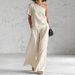 2026 Spring/Summer Off-Shoulder Fashion Top And Wide Leg Pants Set for Women Casual Independent Websites European And American Style_ecoleips.com